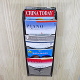5 Tier Wall Mount File Holder Black Literature Rack, 9.7" Wide Pockets 10X26X3" 119953