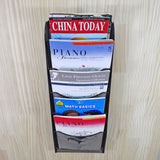 5 Tier Wall Mount File Holder Black Literature Rack, 9.7 Wide Pockets 10X26X3 119953