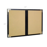 48x36 Message Box Cork Board Bulletin Board Lock Sliding Glass Door Bulletin