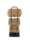 FixtureDisplays? Mini 3 Tier Wicker Basket Organizer, Basket Rack to Tidy Your rooms, Tables, Helping Children Liking for Organizing 119999