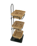 FixtureDisplays? Mini 3 Tier Wicker Basket Organizer, Basket Rack to Tidy Your rooms, Tables, Helping Children Liking for Organizing 119999