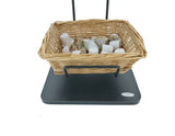 FixtureDisplays? Mini 3 Tier Wicker Basket Organizer, Basket Rack to Tidy Your rooms, Tables, Helping Children Liking for Organizing 119999
