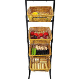 16X16X4.7 Rectangular Wicker Baskets Brown Woven Rattan Display Organizer 120005-BASKET