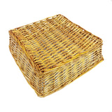 16X16X4.7 Rectangular Wicker Baskets Brown Woven Rattan Display Organizer 120005-BASKET