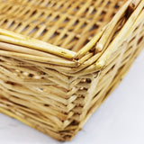 16X16X4.7 Rectangular Wicker Baskets Brown Woven Rattan Display Organizer 120005-BASKET