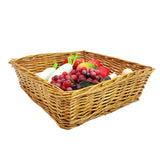 16X16X4.7 Rectangular Wicker Baskets Brown Woven Rattan Display Organizer 120005-BASKET