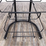 4 Tier Basket Stand, Sign Clips, Wicker   Black 120006