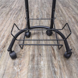 Rolling Wicker Basket Display Market Merchandiser Stand Kitchen Pantry Organizer 120009