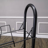Rolling Wicker Basket Display Market Merchandiser Stand Kitchen Pantry Organizer 120009