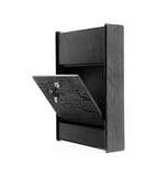 Wooden Ballot Box for Tabletop or Wall, Locking Hinged Door   Black 120037