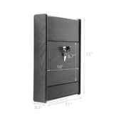 Wooden Ballot Box for Tabletop or Wall, Locking Hinged Door   Black 120037