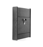 Wooden Ballot Box for Tabletop or Wall, Locking Hinged Door   Black 120037