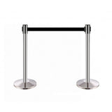 Crowd Control Stanchion Queue Barrier Post Retractable Black 12004 12PK