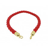 Stanchion Braided Rope 1.5 Diameter, 60 Long, Gold Ends, Crowd Control