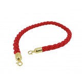 Stanchion Braided Rope 1.5 Diameter, 60 Long, Gold Ends, Crowd Control