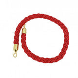 Stanchion Braided Rope 1.5 Diameter, 60 Long, Gold Ends, Crowd Control
