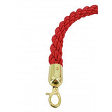 Stanchion Braided Rope 1.5 Diameter, 60 Long, Gold Ends, Crowd Control