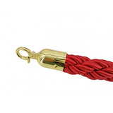 Stanchion Braided Rope 1.5 Diameter, 60 Long, Gold Ends, Crowd Control