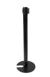 Crowd Control Stanchion Queue Barrier Post Red Strap 10' Retract Nesting Base 12004-3