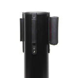 Crowd Control Stanchion Queue Barrier Post Red Strap 10' Retract Nesting Base 12004-3