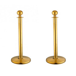 Crowd Control Stanchion Queue Barrier Post Gold Crown Top Take Ropes 12004 5