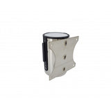 Stanchion Queue Barrier Post Wall Mount Retractable Ribbon 9.5' Belt Dark Green