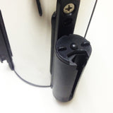 Stanchion Queue Barrier Post Wall Mount Retractable Ribbon 16' Belt Black 12004 8 BLACK