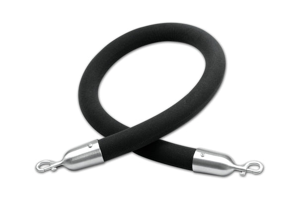 Crowd Control Stanchion Queue Barrier Post 60 Black Velvet Rope 12004 9 BLACK