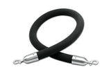 Crowd Control Stanchion Queue Barrier Post 60 Black Velvet Rope 12004 9 BLACK