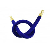 Crowd Control Stanchion Queue Barrier Post 59 Blue Velvet Rope 12004 9 BLUE GOLD