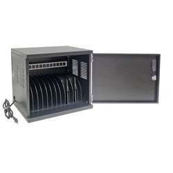 20.5W X 17H X 14D Tablet Charging Cabinet Wall Mount, 12 Outlet Strip 120040