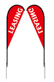 Banner, Flag, Advertising, Pole Set, Outdoor Retail, Leasing Feather Flag