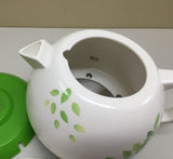 Teapot Ceramic Kettle Electric Kettle Water Boiler Green Olive Design 12029