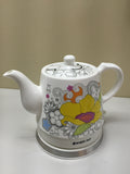 Teapot, Ceramic, Teamaker, Large Yellow Flower 12039