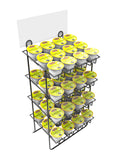 Black Wire Small Bottle Canister 1.7 Wide Slot Nail Polish Display Rack Countertop