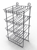 Black Wire Small Bottle Canister 1.7 Wide Slot Nail Polish Display Rack Countertop