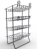 Black Wire Small Bottle Canister 1.7 Wide Slot Nail Polish Display Rack Countertop
