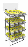 Black Wire Small Bottle Canister 1.7 Wide Slot Nail Polish Display Rack Countertop