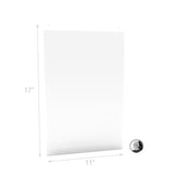 Wall Mount Sign Holder Clear Acrylic Picture Frame Transparent Poster Frame 12061 11X17
