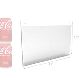 Wall Mount Sign Holder Clear Acrylic Picture Frame Transparent Poster Frame 12061 11X8.5 24PK