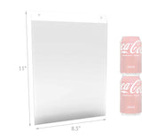 Wall Mount Sign Holder Clear Acrylic Picture Frame Transparent Poster Frame 12061 8.5X11 6PK