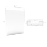 Wall Mount Sign Holder Clear Acrylic Picture Frame Transparent Poster Frame
