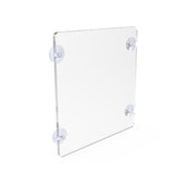 8.5x11 Acrylic Sign Holder with Suction Cups 12063