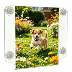 Clear Window Sign Holder with Suction Cups 8.5X11 Made from Durable PET Material 12064