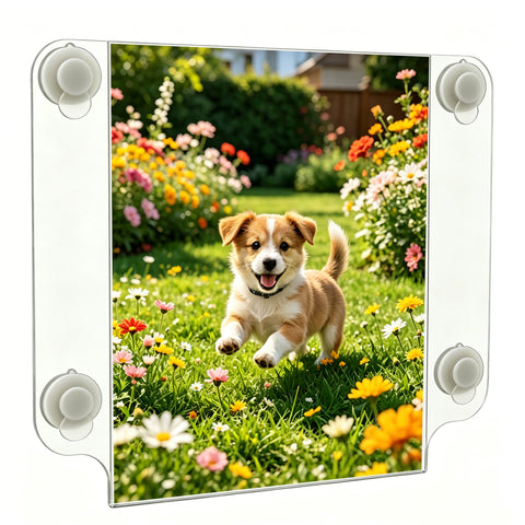 Clear Window Sign Holder with Suction Cups 8.5X11 Made from Durable PET Material 12064