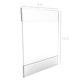 Clear Window Signs Plexiglass Acrylic Landscape Portrait Frame Wall Mount 12066