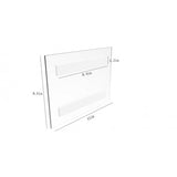 11 x 8.5h Wall Mount Clear Window Signs Plexiglass Acrylic Landscape Frame