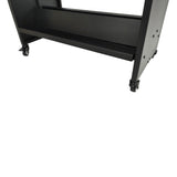 Metal Book Cart Library Cart Two Sided Reading Material Cart 200 lbs Capacity