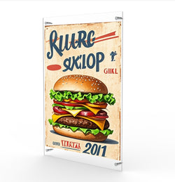 FixtureDisplays? 23.8 X 31.8 X 1.5  Acrylic Sign Plate Corporate Identity, Navigation Aid, and Service Display Fit 22 X 28 Graphic 12080