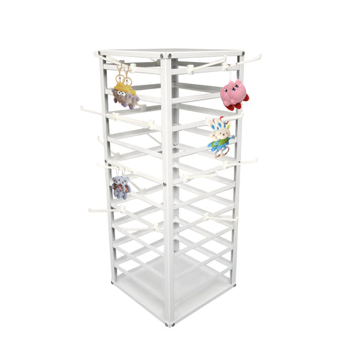 FixtureDisplays® Jewelry Displays, Counter top Earring Card Spinning Retail Rack White 12x12x32" 10 Tiers 12088NEW